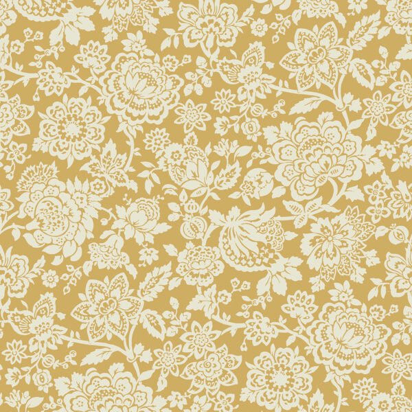 WALLPAPER TRAILING LORISA COLOR PALE OCHER, MATTE FINISH