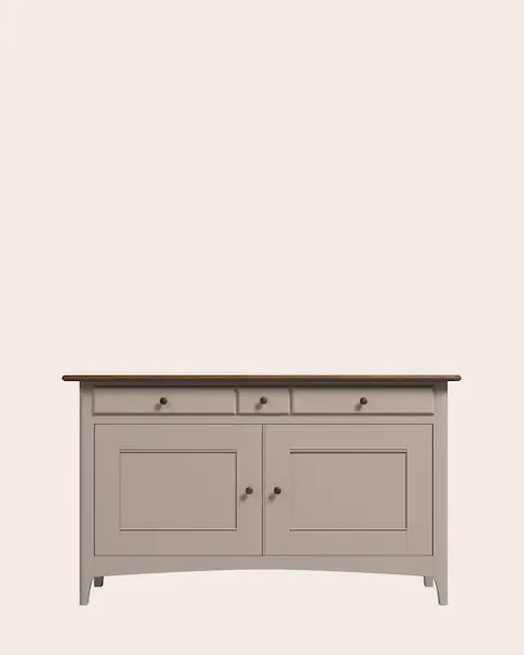 Soft Truffle Dark Chestnut Hapton 2 Door 3 Drawer Sideboard