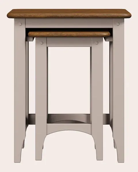 Soft Truffle Dark Chestnut Hapton Nest Of 2 Tables