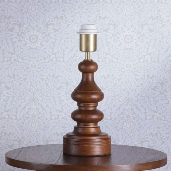 Millbrook Table Lamp Base Dark Stained Wood 12 cm x 32 cm
