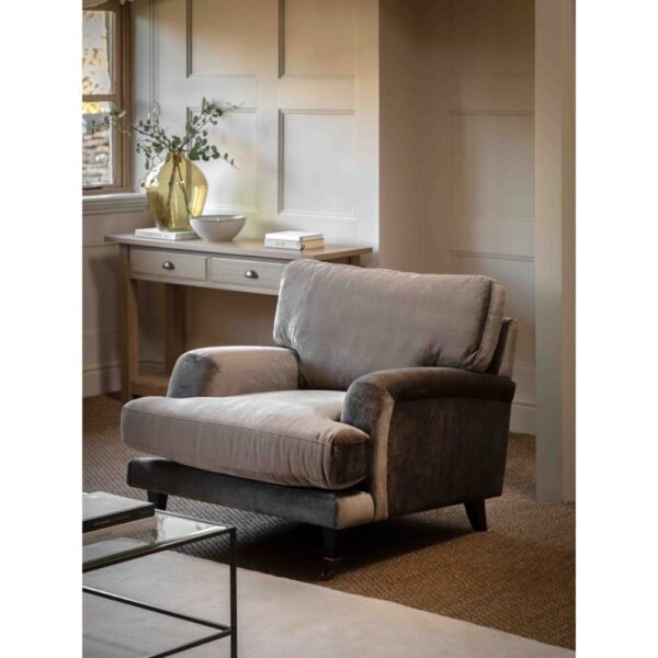 Claremont Celine Shadow armchair upholstered in gray