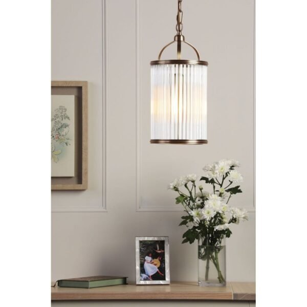 Sutton 1 Light Matte Aged Bronze Ceiling Pendant