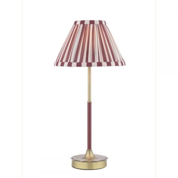 Denwick Antique Matte Brass Table Lamp Burgundy 21 cm x 43 cm