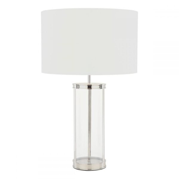Harrington Nickel Ivory Table Lamp