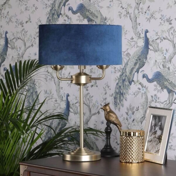 Sorrento Bronze and Blue Table Lamp