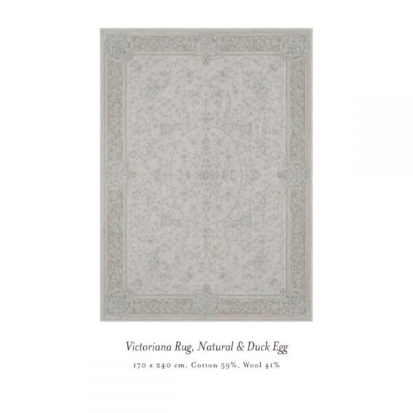 Victoriana Natural and Duck Egg - 170x240 cm