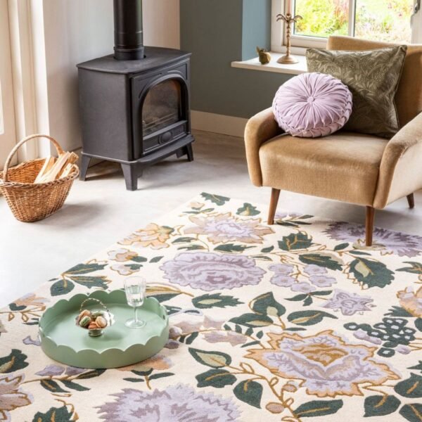 Wendling Floral Purple Heather Rug