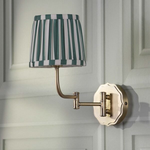 Denwick Matte Green Antique Wall Light 14 cm x 26.5 cm