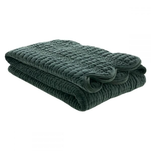 Pine Green Scalloped Quilt 180cm x 235cm