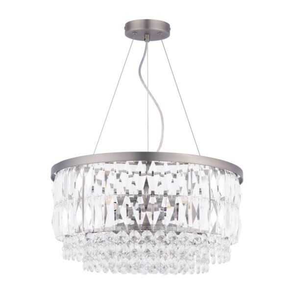 Rhosill Large Ceiling Pendant 4 Lights Pewter