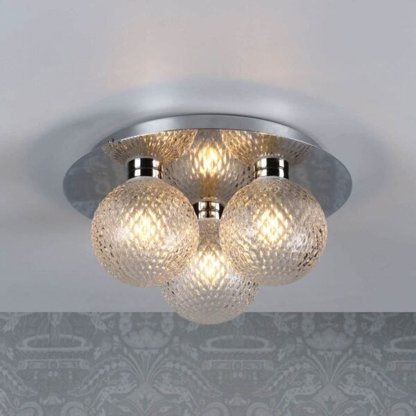 Prague Ceiling Chrome Bathroom Lamp
