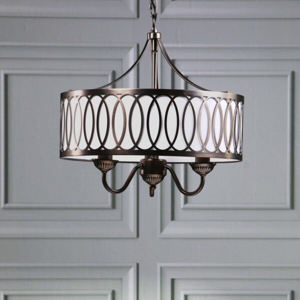 Allerford Ceiling Lamp Satin Bronze 40 cm x 39 cm
