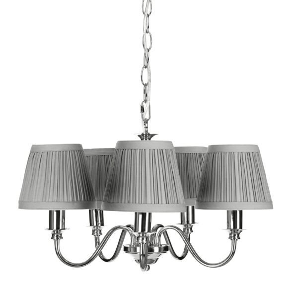 Ellis chrome ceiling lamp 5 arms