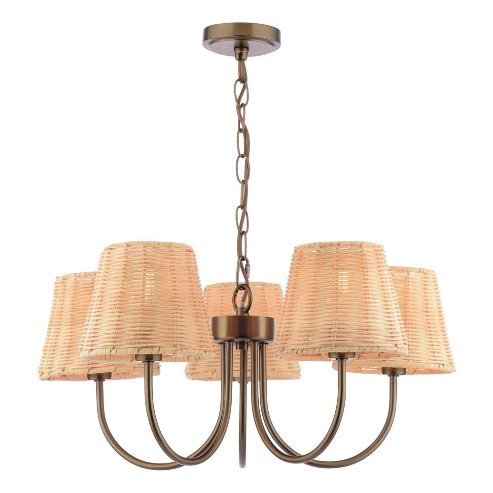 lampara-techo-hasfield-5-luces-bronce-satinado-ratan