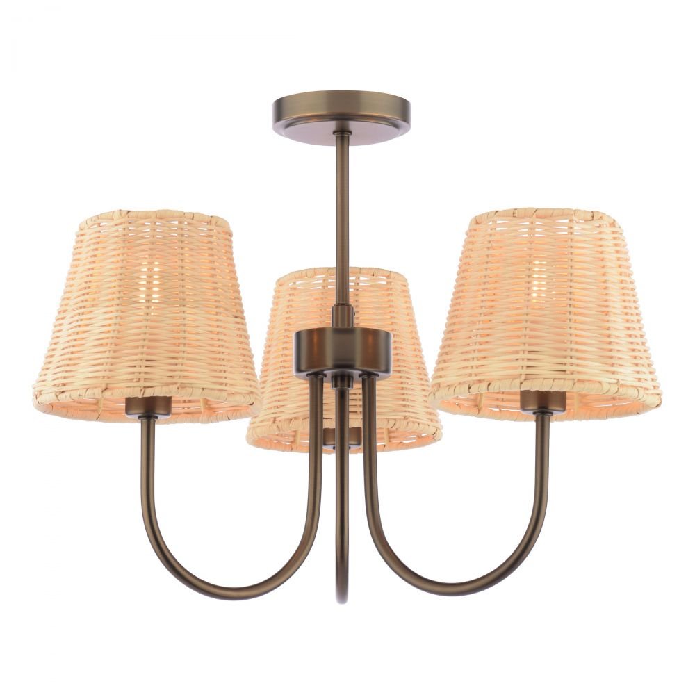 lampara-techo-hasfield-bronce-ratan-3-luces-elegante
