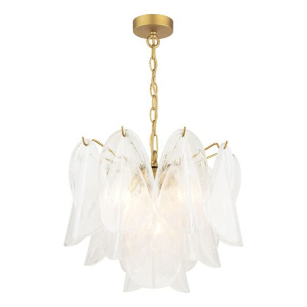 Stannington ceiling lamp 4 matte brass lights Laura Ashley