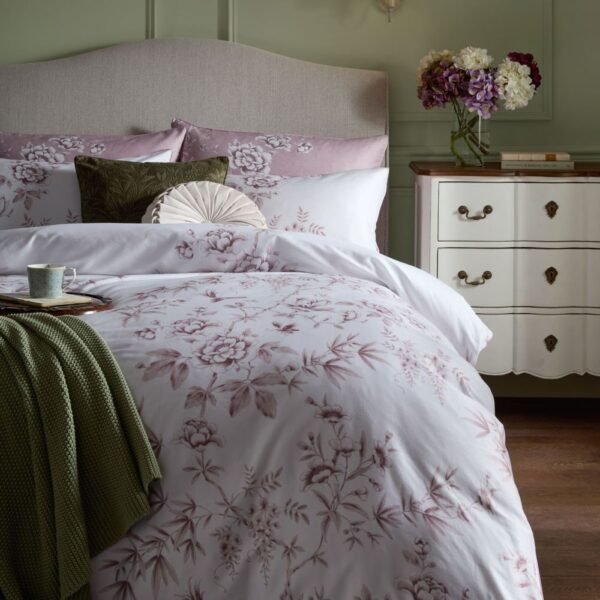 Rowsham Garden Duvet Cover Set Dark Blush