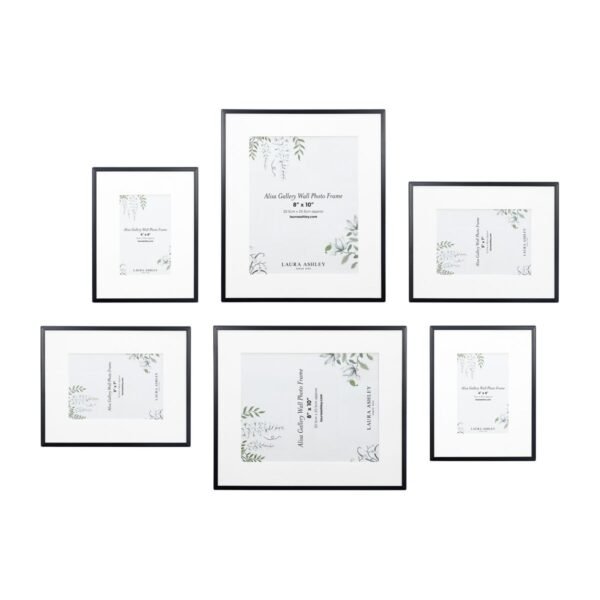 Set of 6 Alisa Gallery Wall Matte Black Photo Frames